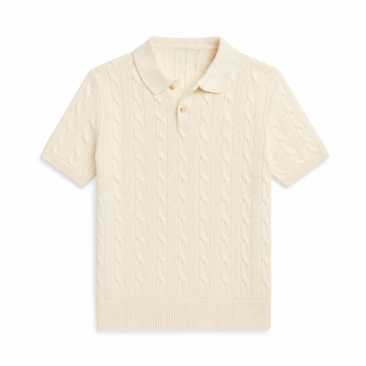 Cable-Knit Cotton Polo Sweater RF3OC40MQO4