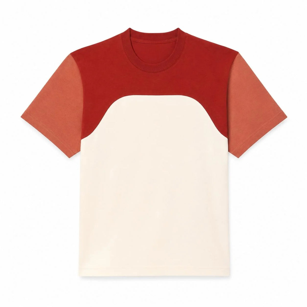 Cotton Jersey T-Shirt With Colour-Block Design RF3OC3BMCN8