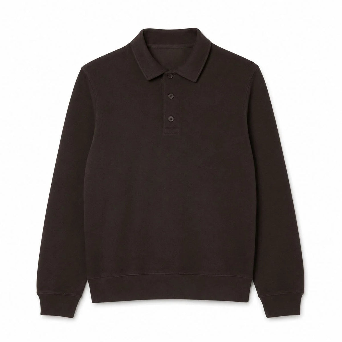 Ribbed Cotton Sweatshirt With Polo Collar RF3OC3BYAH0