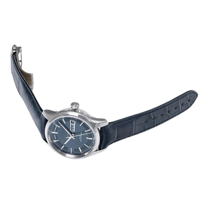 Men's World Time Watch 41mm Leather Strap RF3OC3NI2KK
