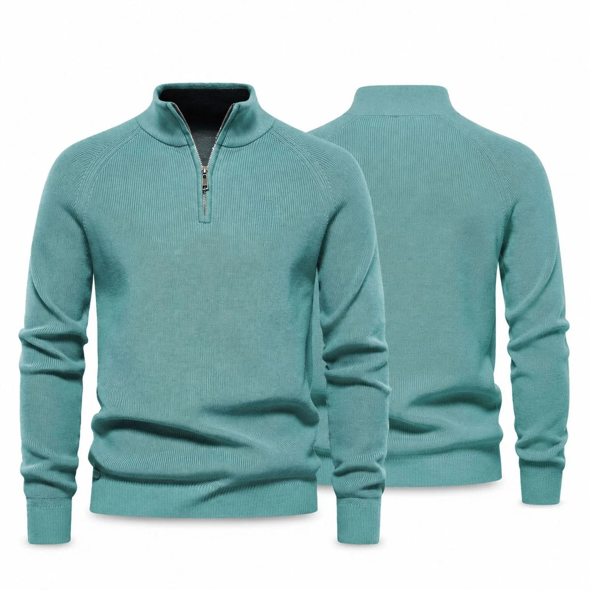 Ribbed Zip Pullover Premium RF3OC3WGFWK
