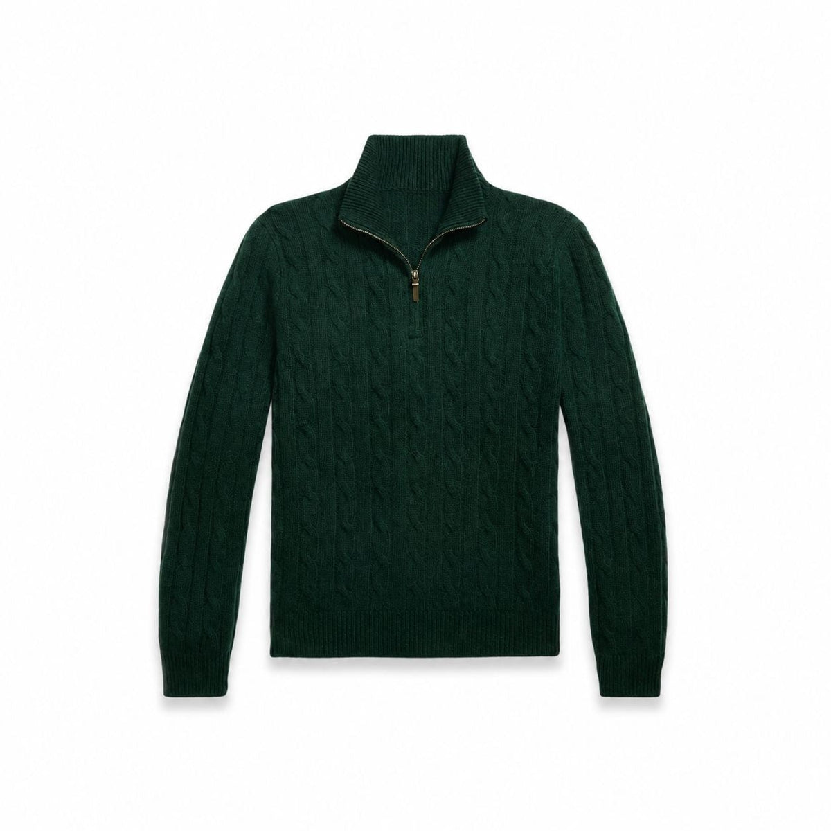 Cable-Knit Cashmere Quarter-Zip Sweater RF3OC3WLCW4