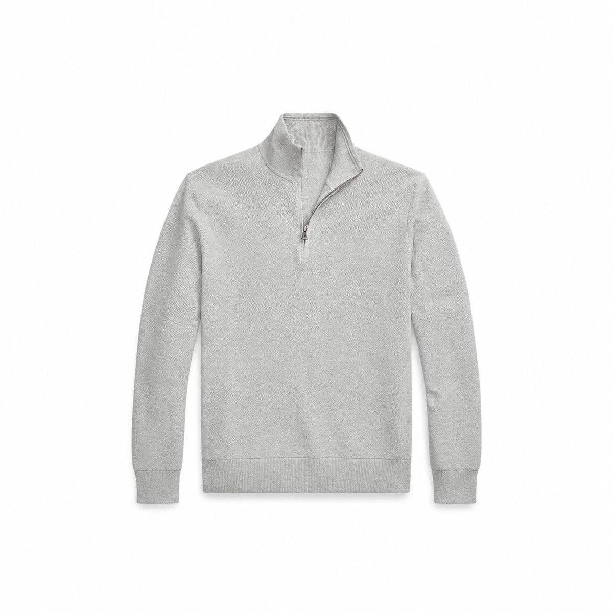 Mesh-Knit Cotton Quarter-Zip Sweater RF3OC3XRHXG