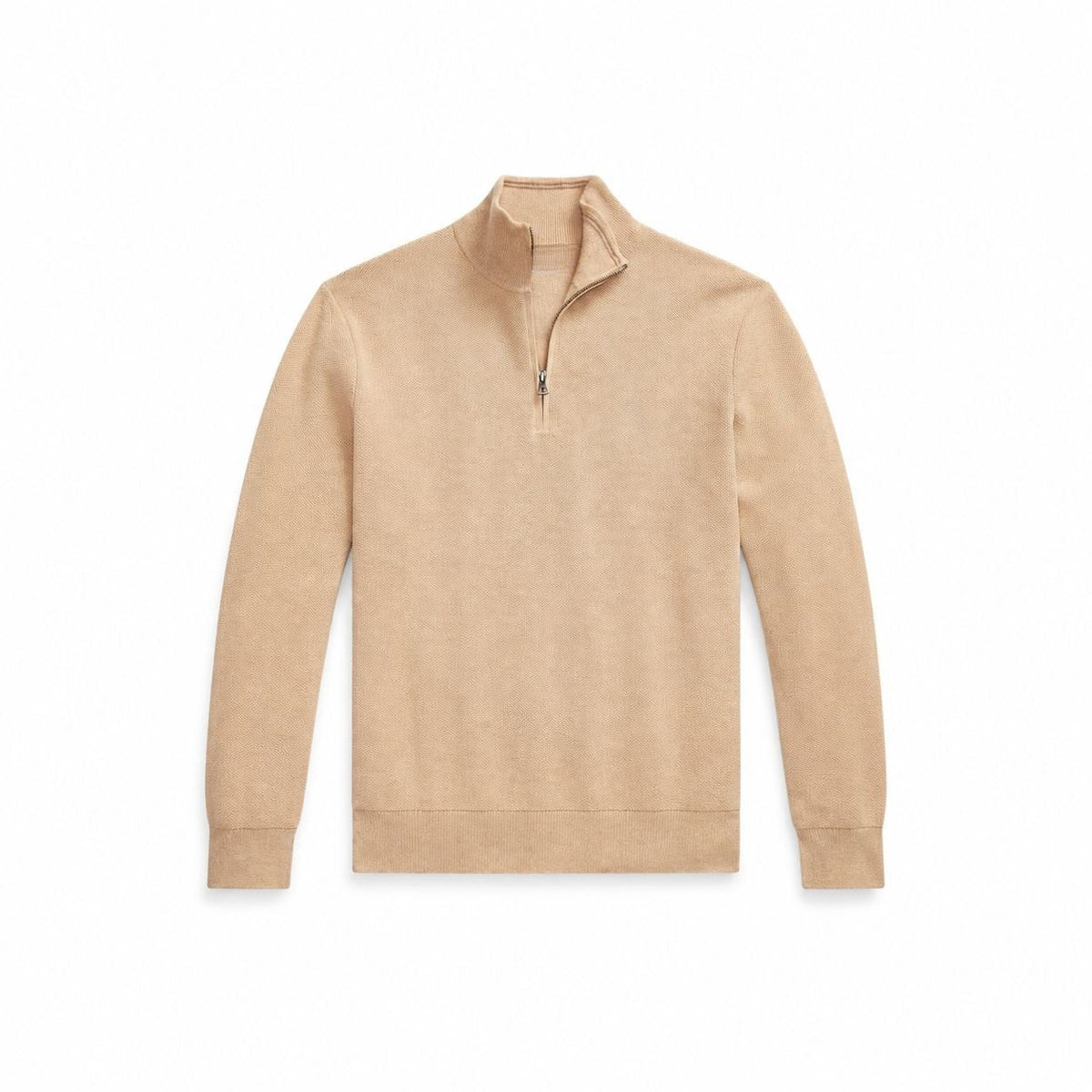 Mesh-Knit Cotton Quarter-Zip Sweater RF3OC3XRHXG