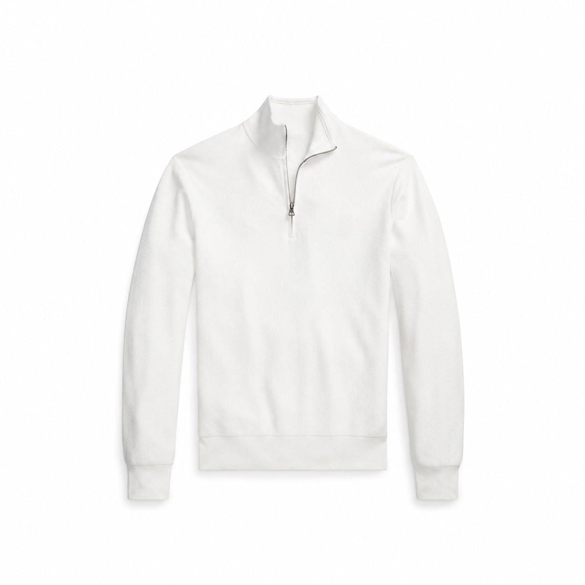 Mesh-Knit Cotton Quarter-Zip Sweater RF3OC3XRHXG