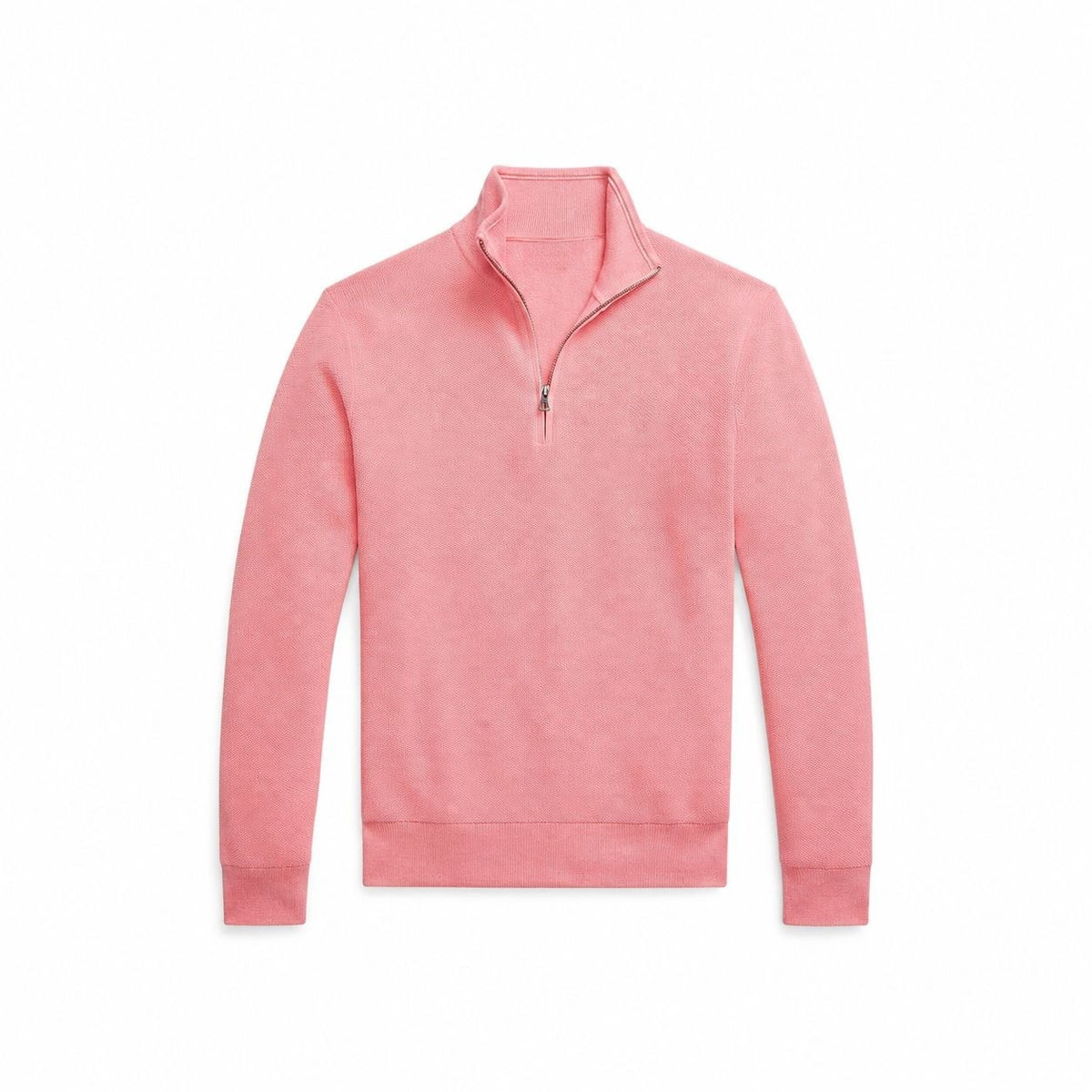 Mesh-Knit Cotton Quarter-Zip Sweater RF3OC3XRHXG