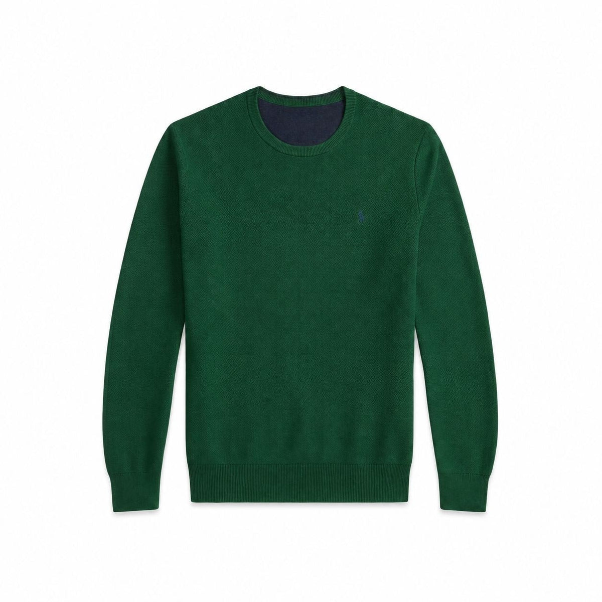 Mesh-Knit Cotton Crewneck Sweater RF3OC3XQSN8