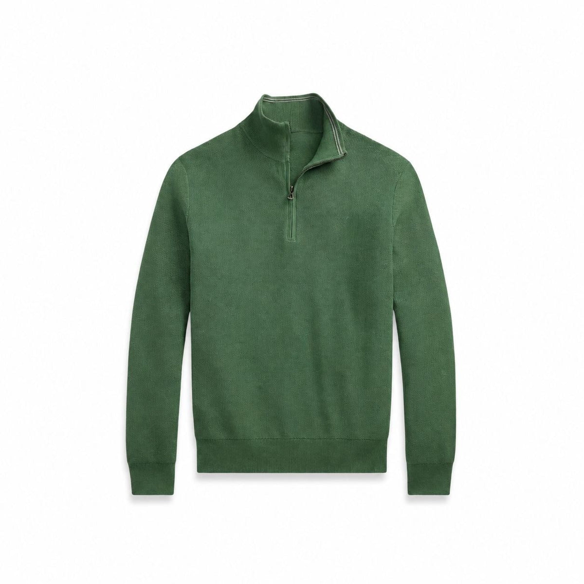 Mesh-Knit Cotton Quarter-Zip Sweater RF3OC3XRHXG