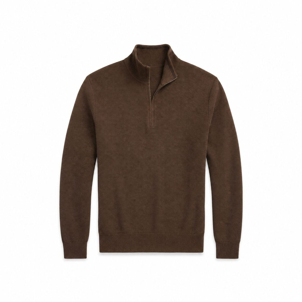 Mesh-Knit Cotton Quarter-Zip Sweater RF3OC3XRHXG