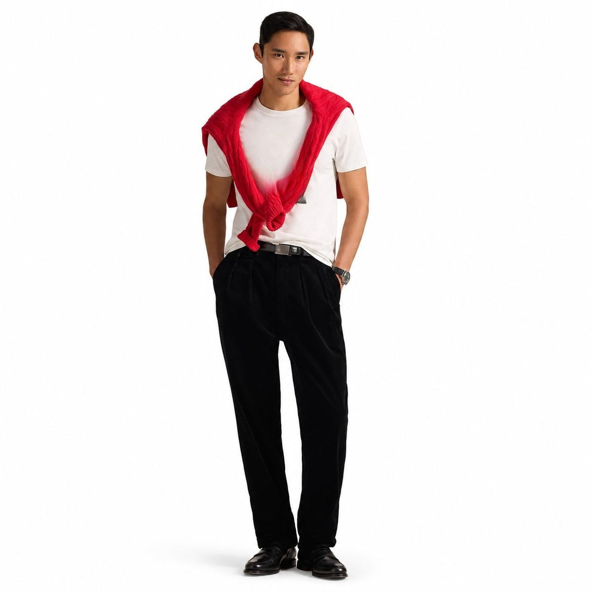 Cotton T-Shirt - Slim Fit Crew Neck RF3OC3Y216S