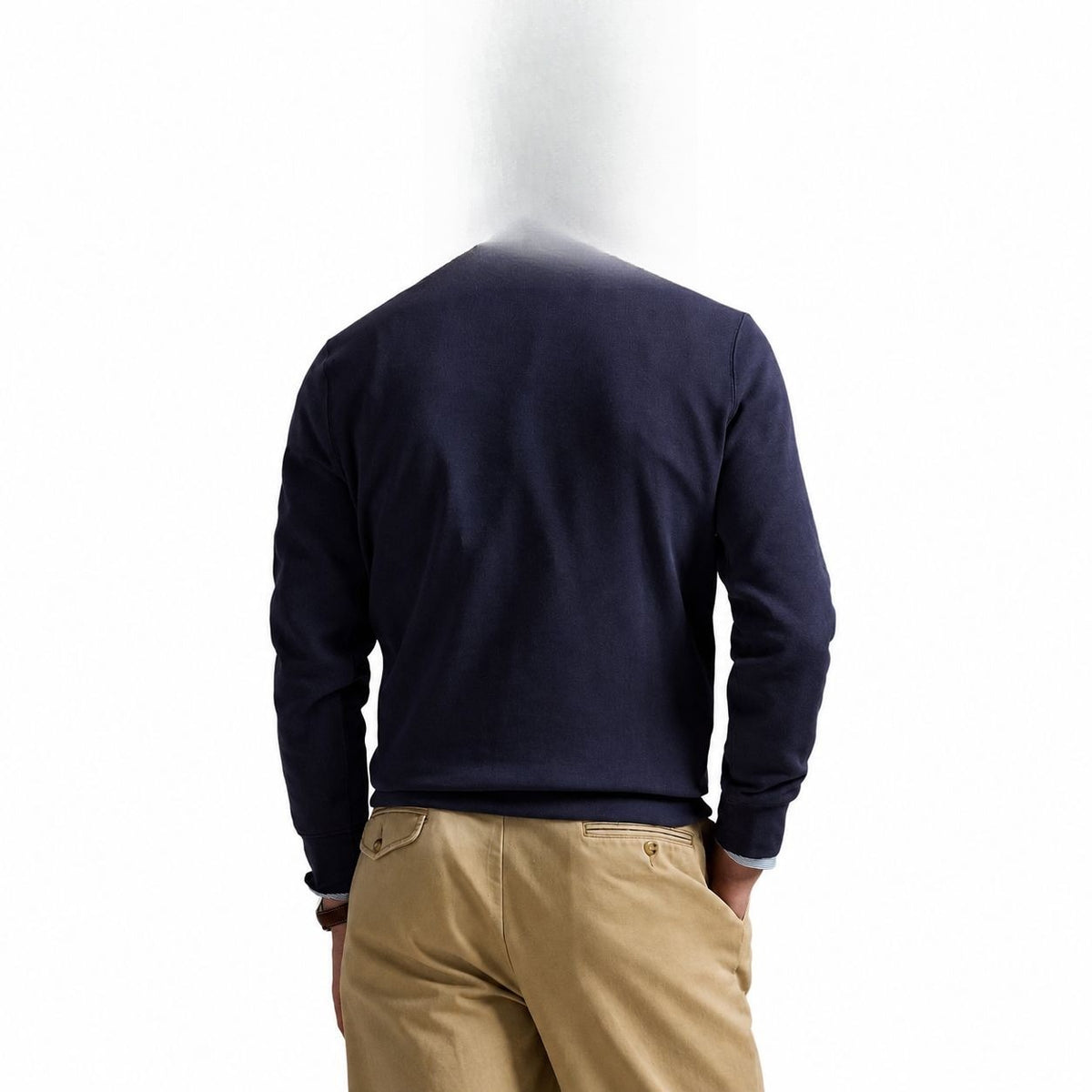 Fleece Sweatshirt - Cotton Blend, Ribbed Trim RF3OC3Z7GXW