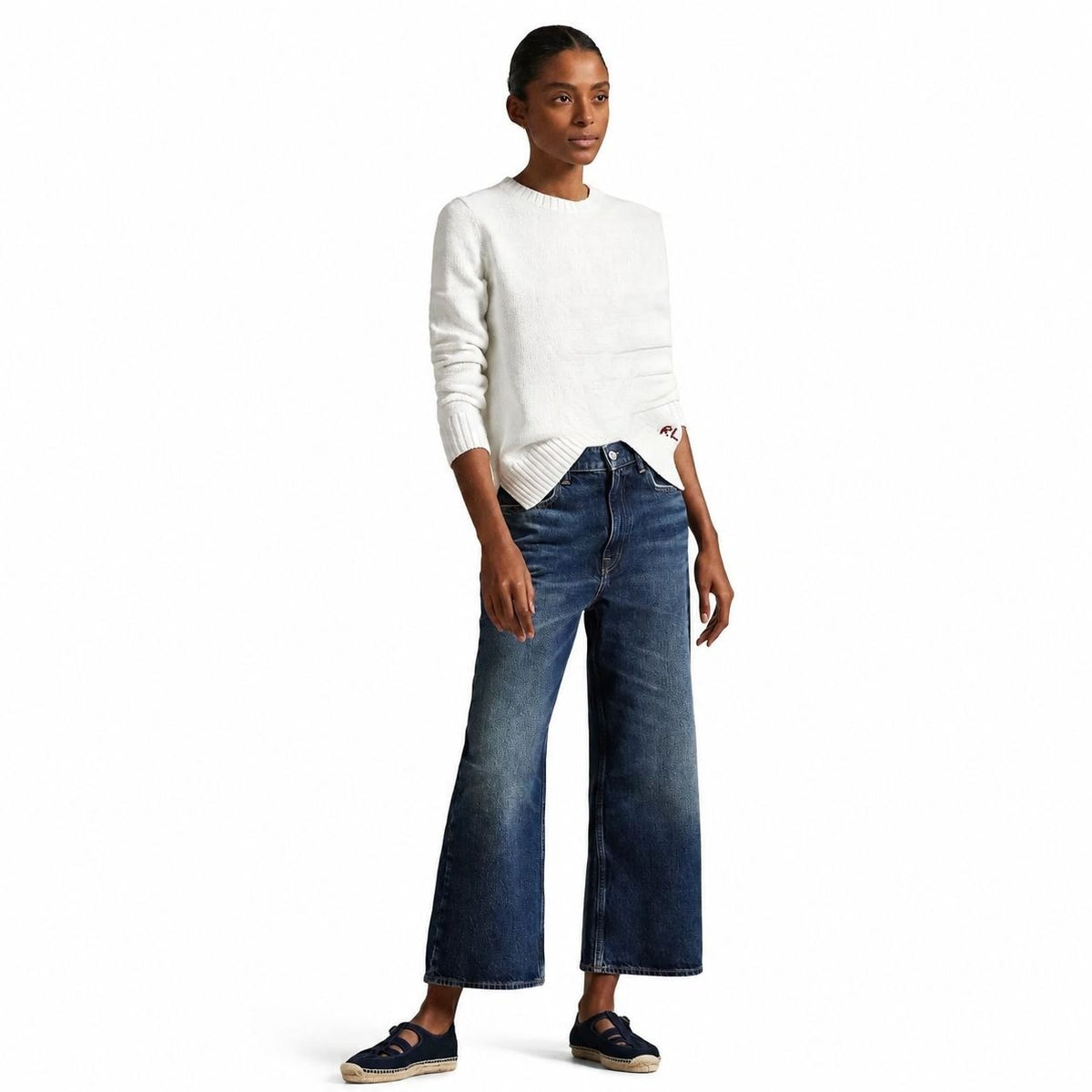 Linen-Cotton Crewneck Sweater RF3OC3ZHAX0