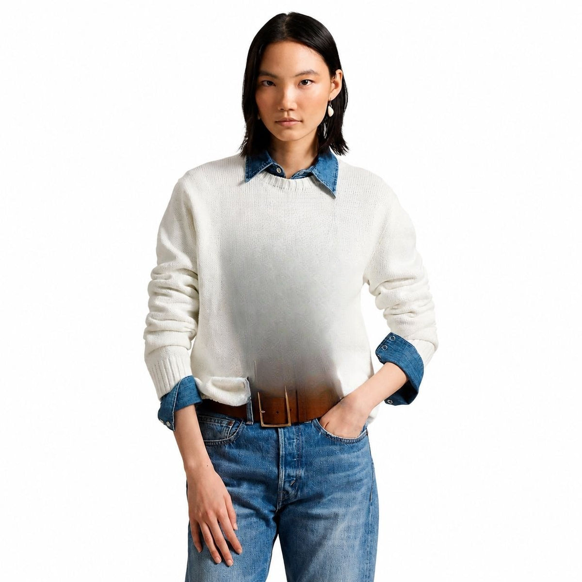 Cotton-Linen Sweater RF3OC3ZI078