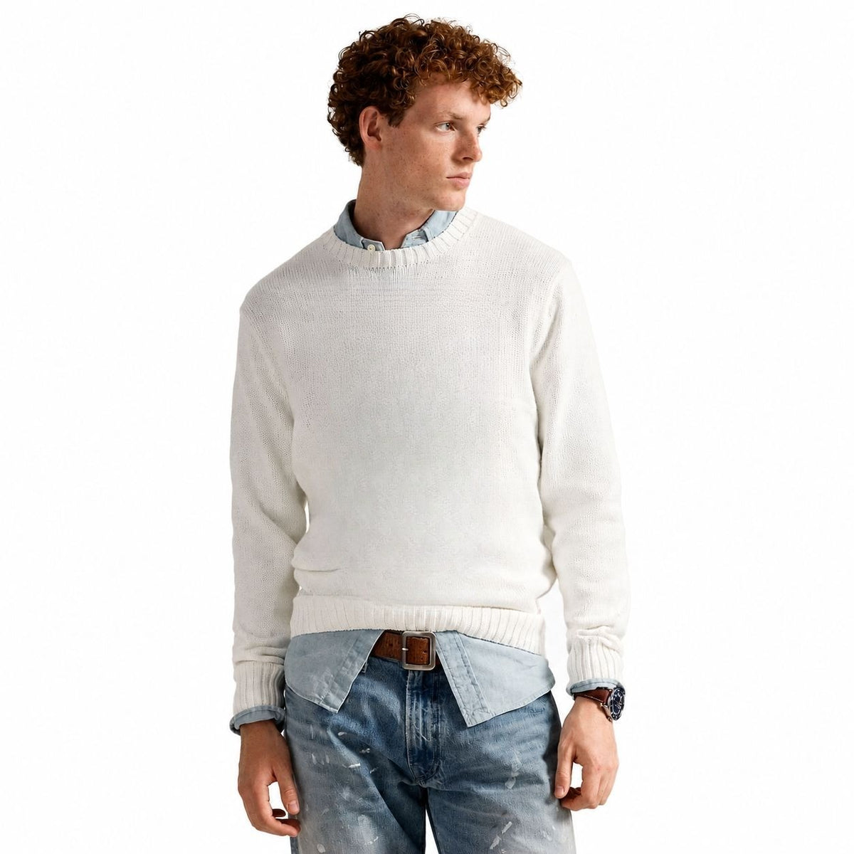 Cotton-Linen Sweater RF3OC3ZI078
