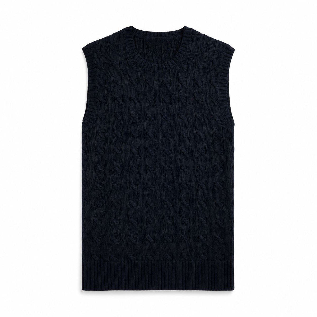 Cable-Knit Cotton Sweater Vest RF3OC40QYDG