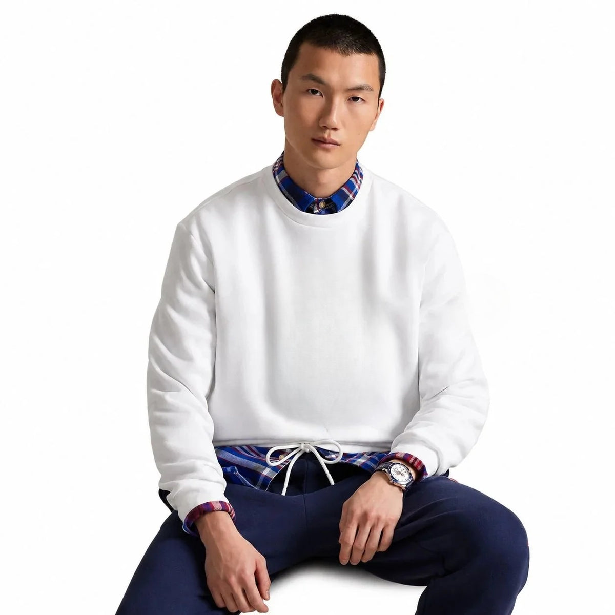 Fleece Crew Neck Sweatshirt RF3OC425ITG