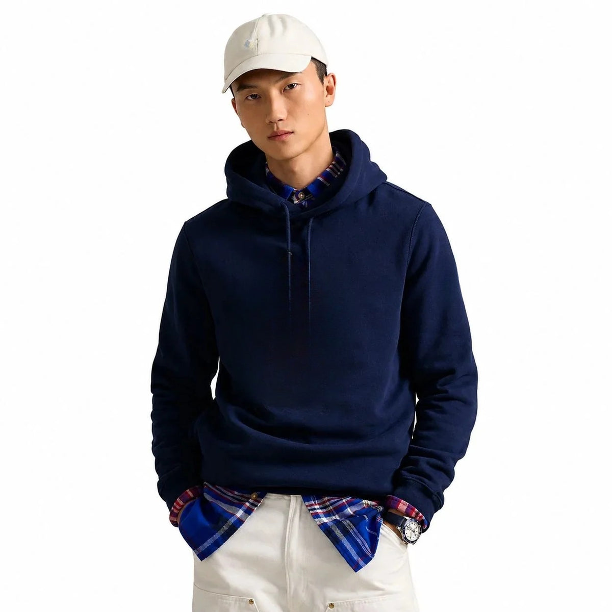 Fleece Hoodie with Ribbed Cuffs RF3OC41EU10