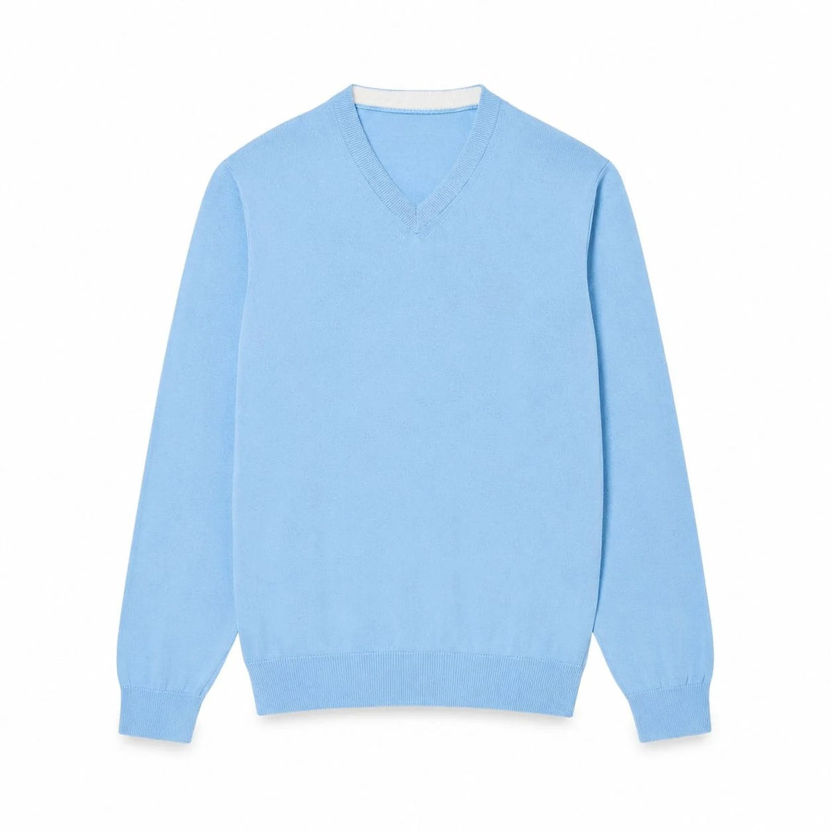 Monochrome Cotton V-Neck Sweater RF3OC3DDK78