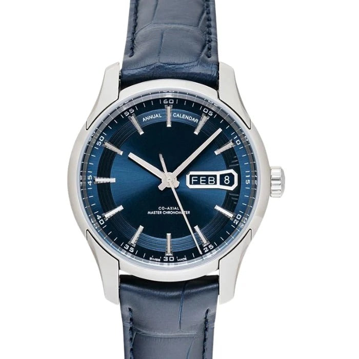 Men's World Time Watch 41mm Leather Strap RF3OC3NI2KK