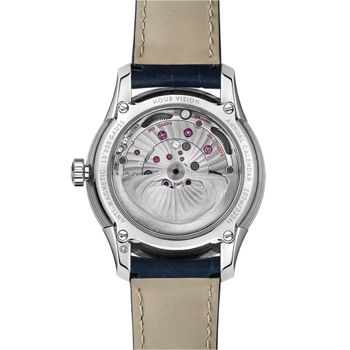 Men's World Time Watch 41mm Leather Strap RF3OC3NI2KK