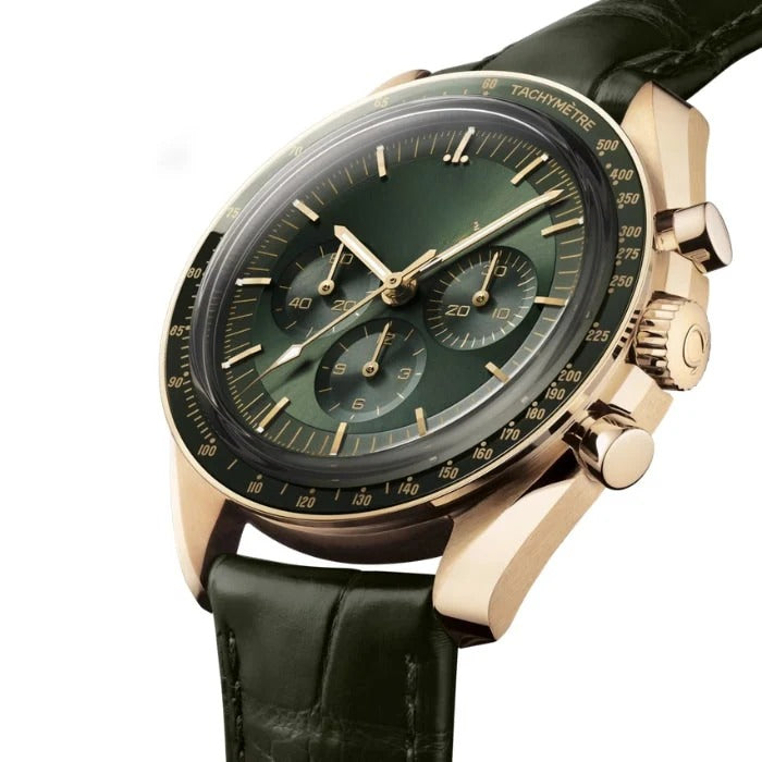 Chronograph 42mm Green Dial Leather Strap RF3OC3NOE4K