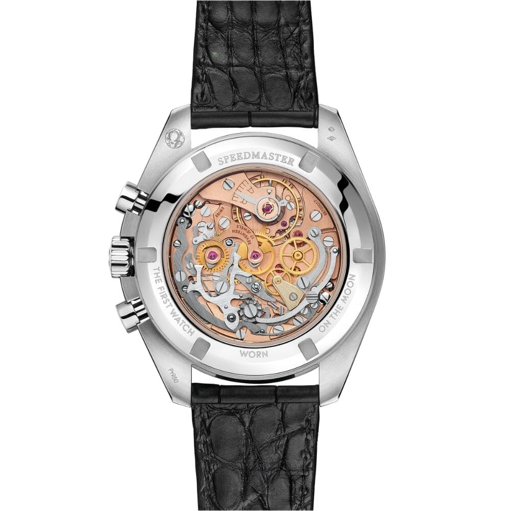 Men's Chronograph 42mm Black Dial Leather Strap RF3OC3NMZK4