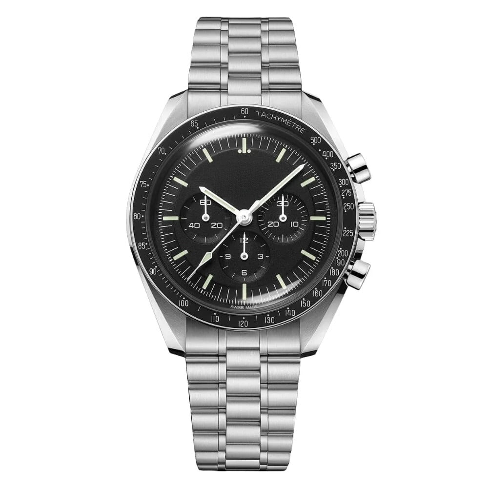 Men's Steel Chronograph 42mm Black Dial RF3OC3ONIBO