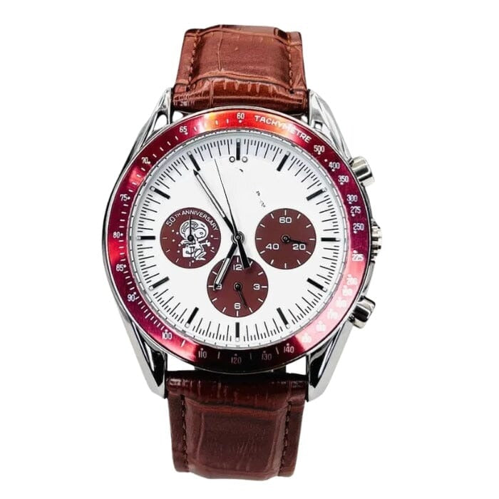 Men's Stainless Steel Chronograph 42mm Leather Strap RF3OC3OMT1G