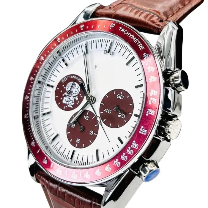 Men's Stainless Steel Chronograph 42mm Leather Strap RF3OC3OMT1G