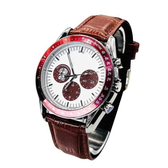 Men's Stainless Steel Chronograph 42mm Leather Strap RF3OC3OMT1G