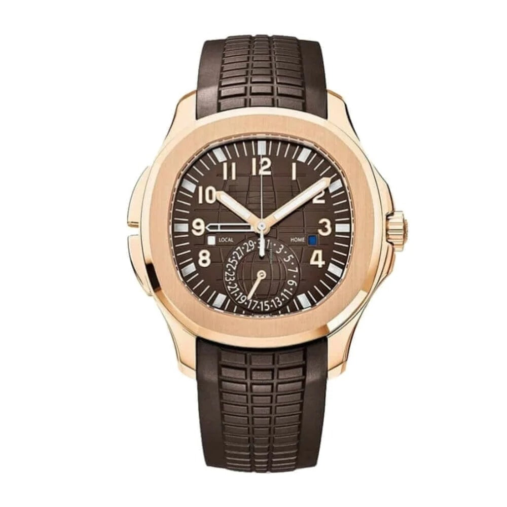 GMT Handcrafted Watch 40.8mm Brown Dial - Rose Gold RF3OC3P6GZO