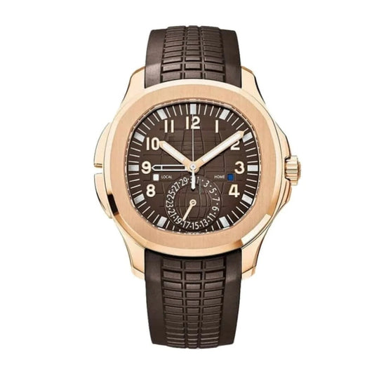 GMT Handcrafted Watch 40.8mm Brown Dial - Rose Gold RF3OC3P6GZO