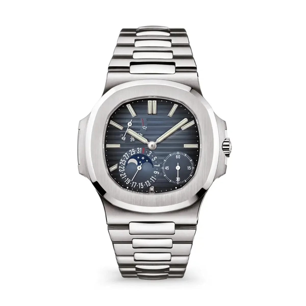 Steel Blue Dial Moon Phase Watch RF3OC3QL1FO