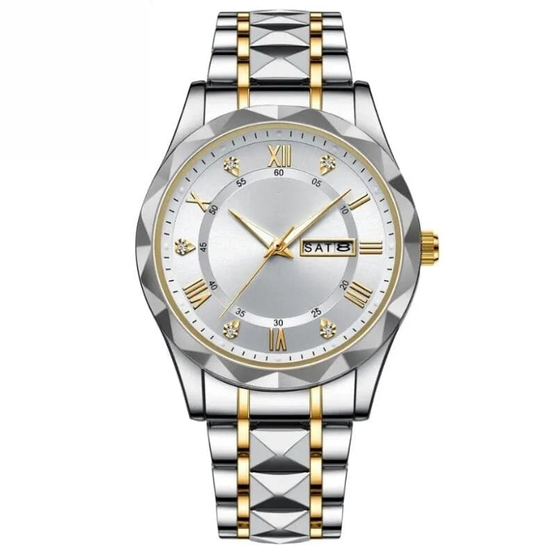 Luminous Steel 40mm Men's Watch - Water Resistant | Stainless Steel RF3OC3RY7B8