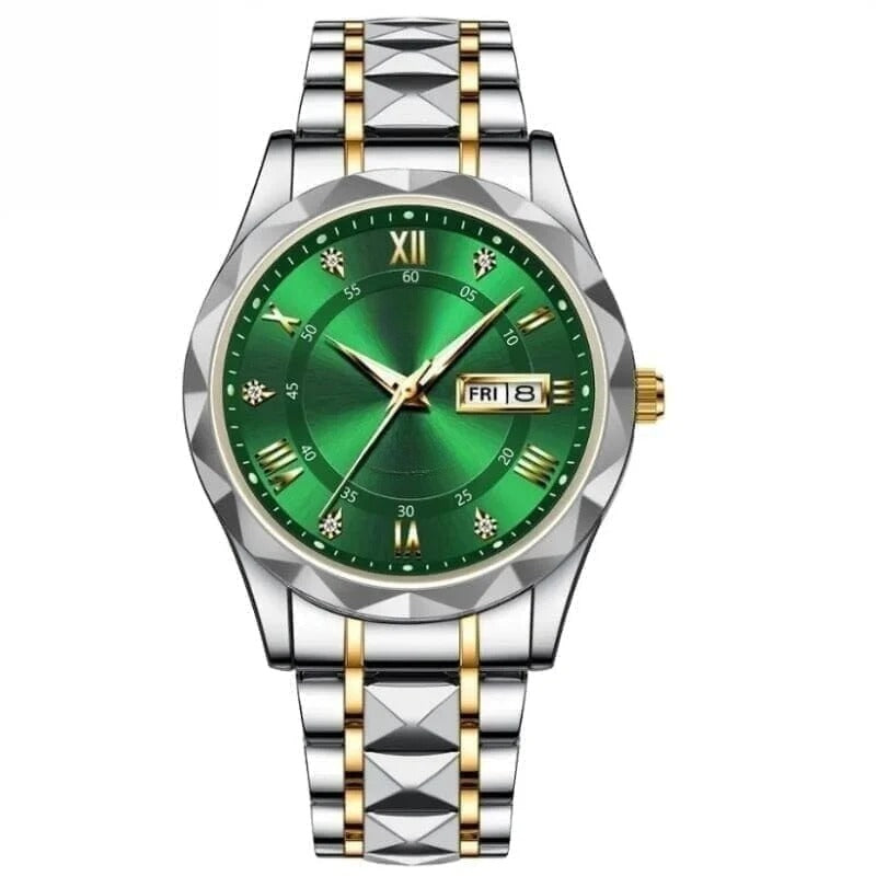 Luminous Steel 40mm Men's Watch - Water Resistant | Stainless Steel RF3OC3RY7B8