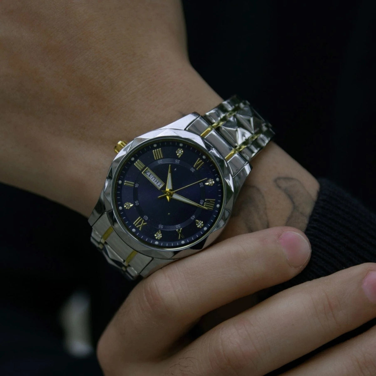 Luminous Steel 40mm Men's Watch - Water Resistant | Stainless Steel RF3OC3RY7B8
