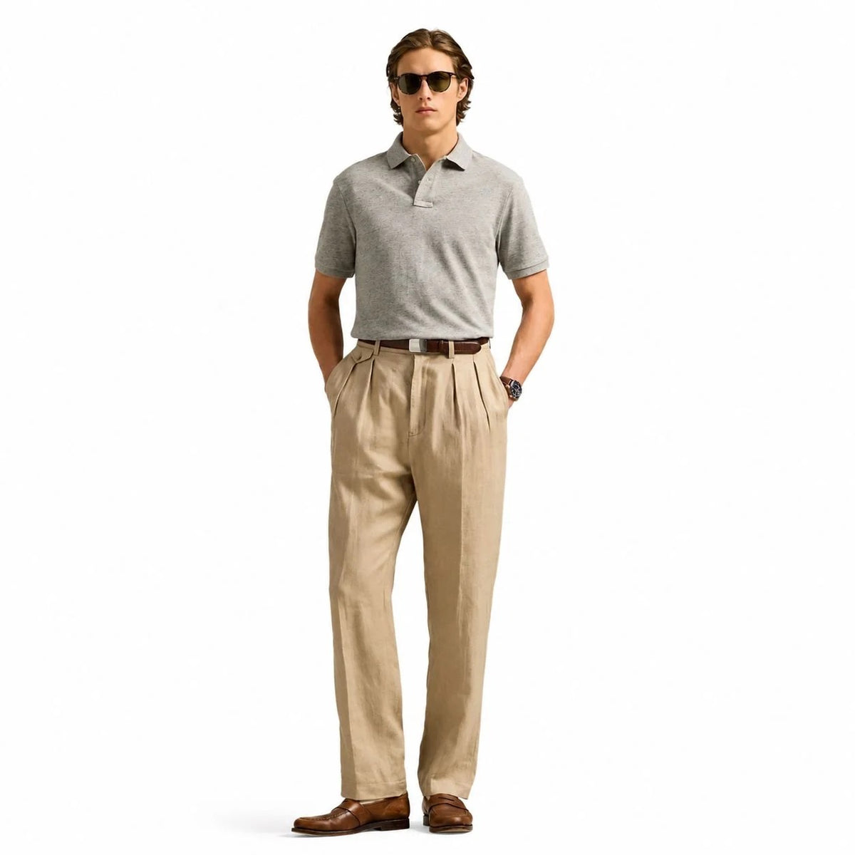 Classic Fit Mesh Polo Shirt RF3OC3UDZT0