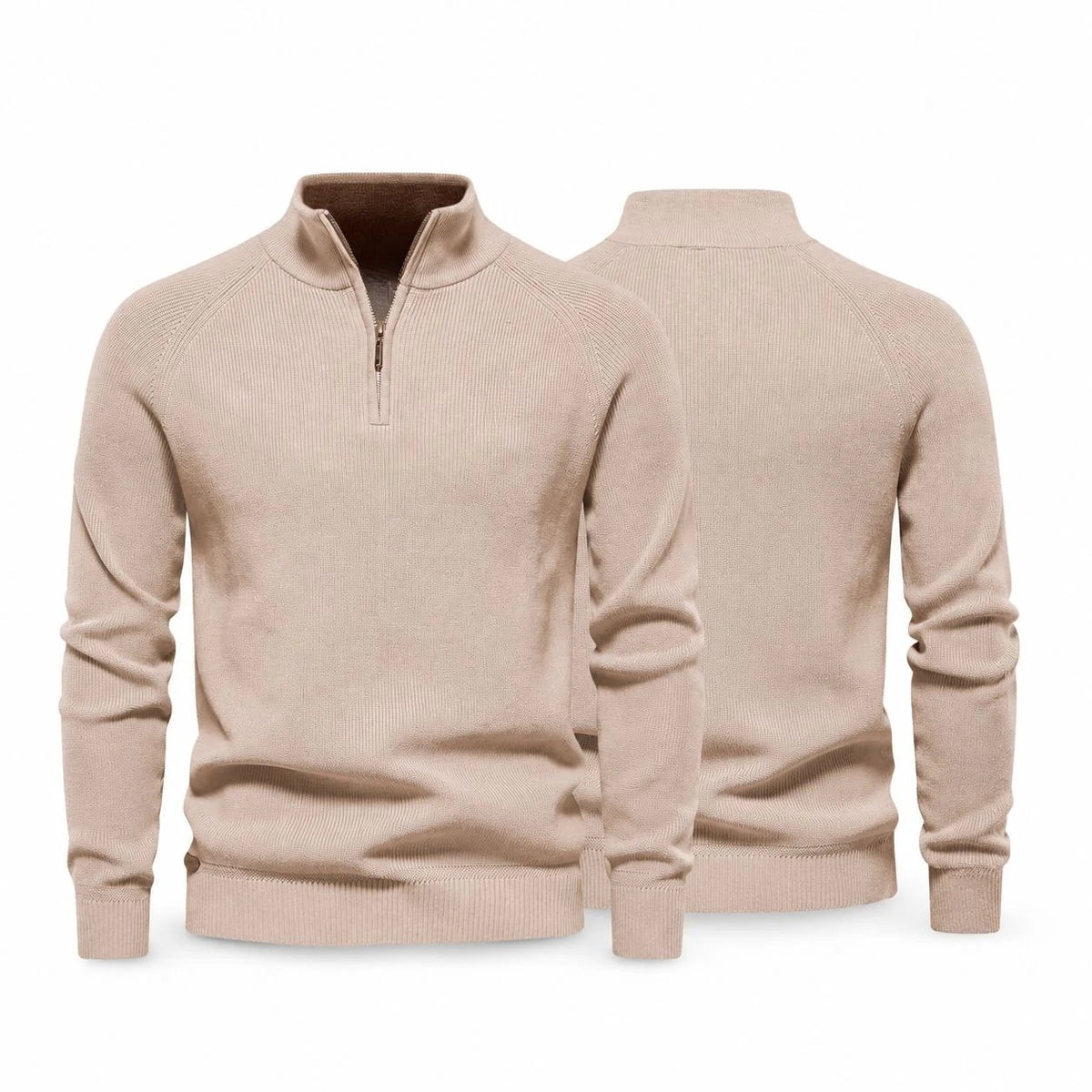 Ribbed Zip Pullover Premium RF3OC3WGFWK