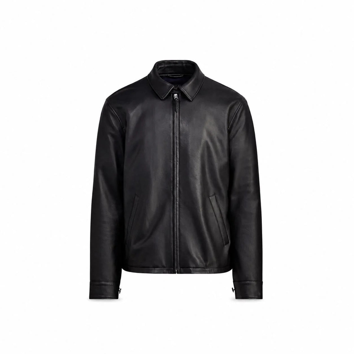 Leather Jacket - Full-Grain Leather, Plaid Lining RF3OC3WPKLG