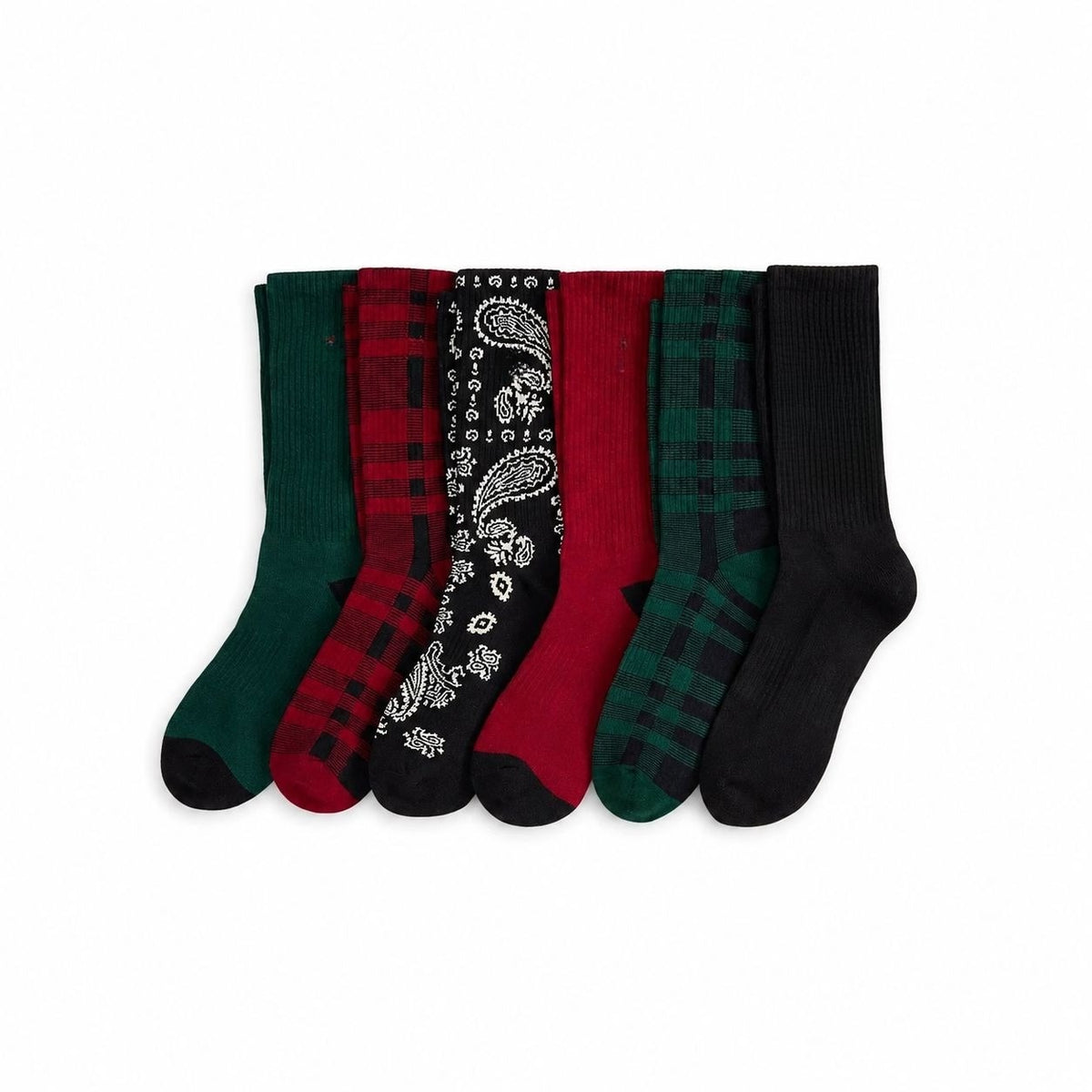 Cotton-Blend Crew Socks 6-Pack RF3OC3XWEX0