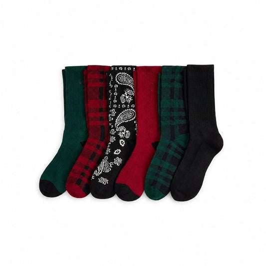 Cotton-Blend Crew Socks 6-Pack RF3OC3XWEX0