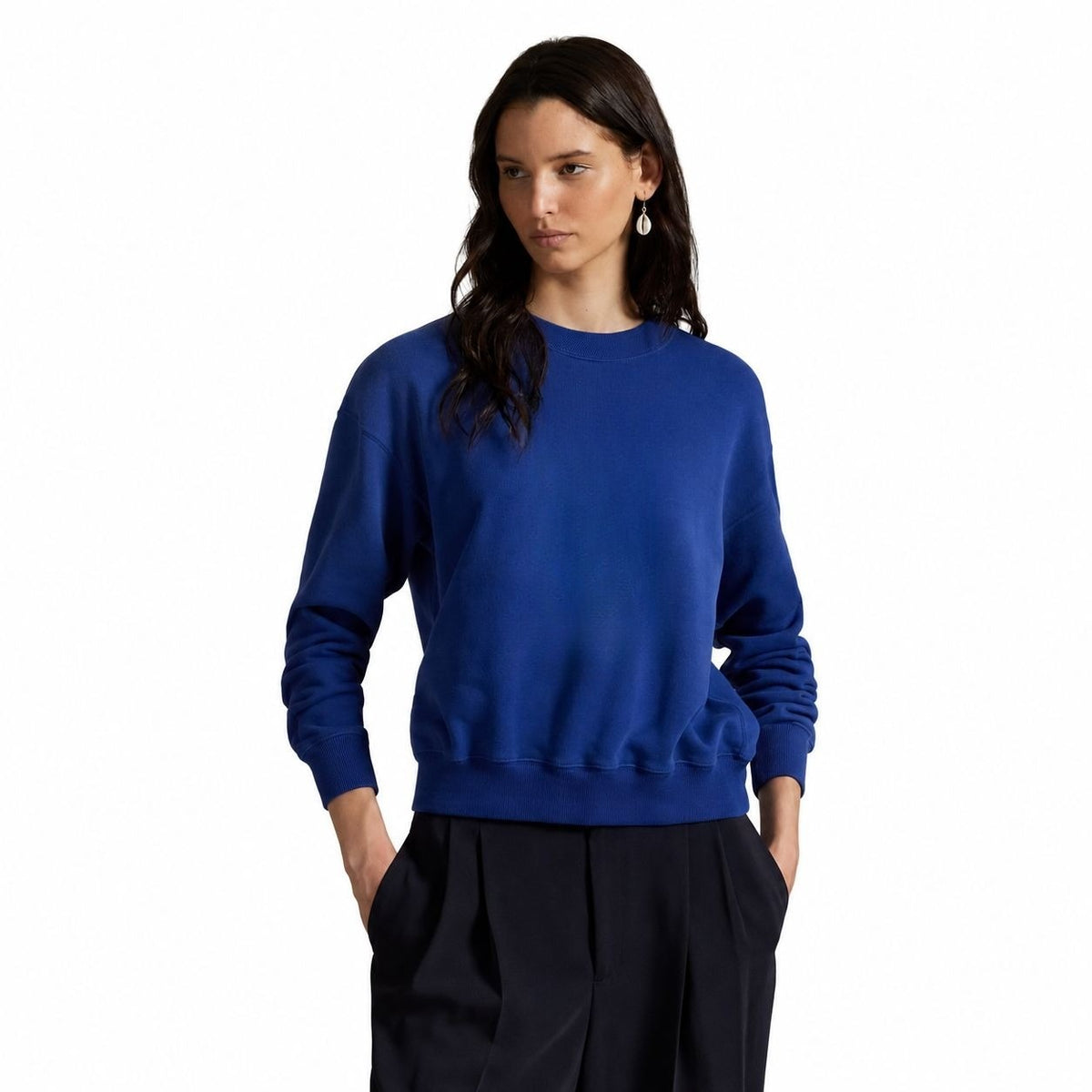 Lightweight Fleece Crewneck Sweatshirt RF3OC3ZDSHW