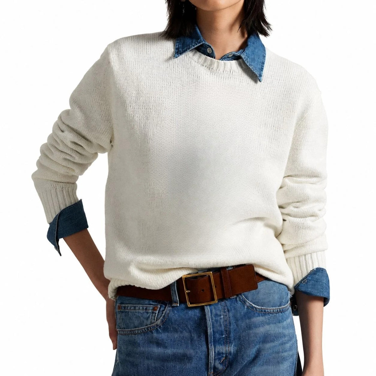 Cotton-Linen Sweater RF3OC3ZI078