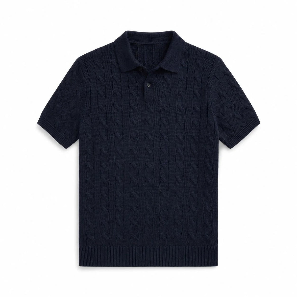 Cable-Knit Cotton Polo Sweater RF3OC40MQO4