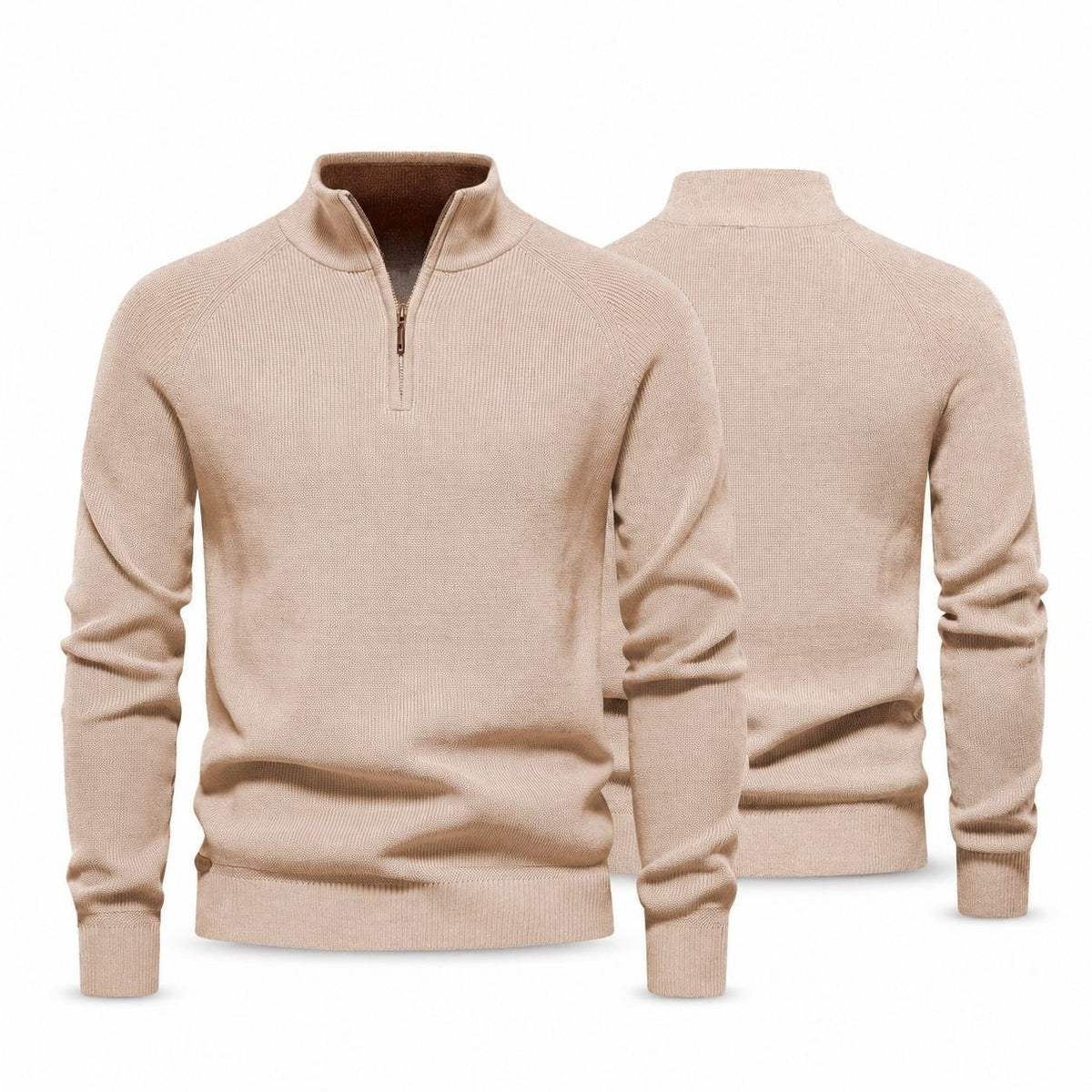 Zip Cable-Knit Wool Sweater RF3OC42JKHW