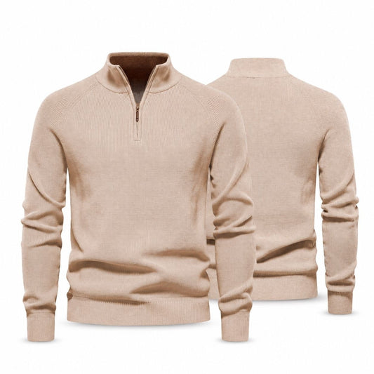 Zip Cable-Knit Wool Sweater RF3OC42JKHW