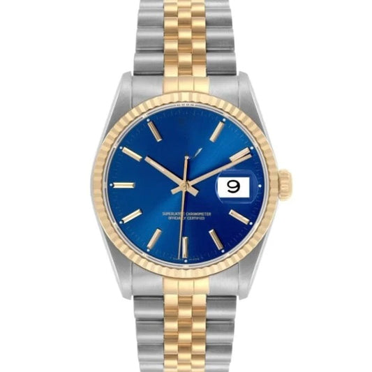 Gold & Steel Watch with Blue Dial 36mm RF3OC43T7YC