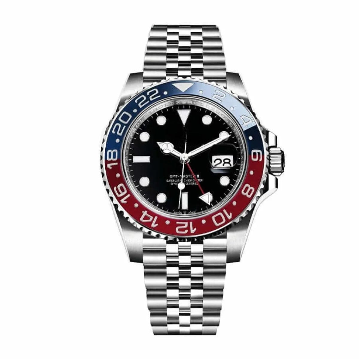 GMT Stainless Steel Watch 40mm Black Dial RF3OC45KFIC