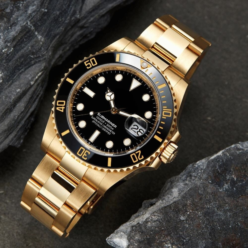 Yellow Gold with Black Dial Watch RF3OC4713T0
