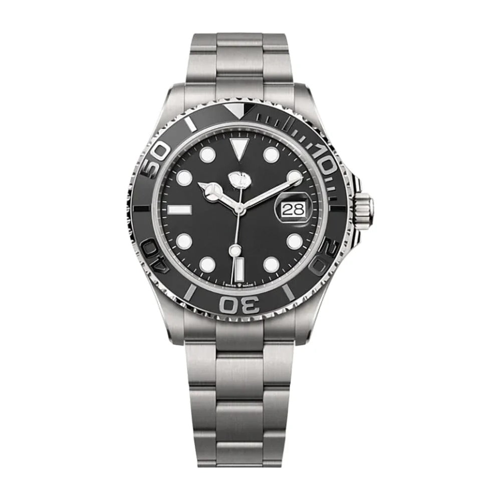 White Gold Watch with Black Dial RF3OC475BIC